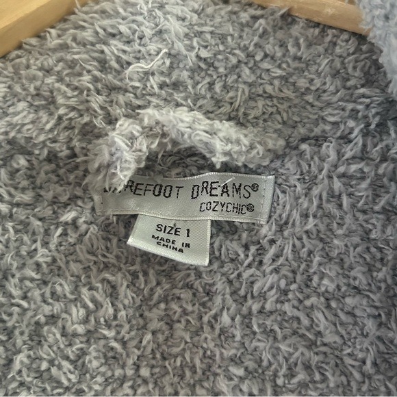 Barefoot Dreams CozyChic Believe in Dreams Robe in Gray sz 1 - Picture 4 of 7